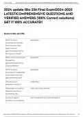 2024 update &vert;Bio 256 Final Exam&vert;2024-2025 LATEST&vert;COMPREHENSIVE QUESTIONS AND VERIFIED ANSWERS &lpar;100&percnt; Correct solutions&rpar; GET IT 100&percnt; ACCURATE&excl;&excl;