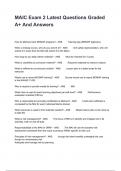 MAIC Exam 2 Latest Questions Graded A&plus; And Answers