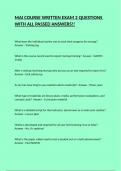 MAI COURSE WRITTEN EXAM 2 QUESTIONS WITH ALL PASSED ANSWERS&excl;&excl;