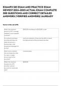 EXAMFX SIE EXAM AND PRACTICE EXAM NEWEST 2024-2025 ACTUAL EXAM COMPLETE 300 QUESTIONS AND CORRECT DETAILED ANSWERS &lpar;VERIFIED ANSWERS&rpar; &vert;ALREADY