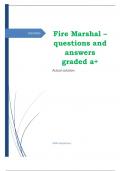 Fire Marshal &ndash; questions and answers graded a&plus; 