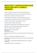 NBCE PART 3 CERTIFICATION EXAM QUESTIONS WITH CORRECT ANSWERS 