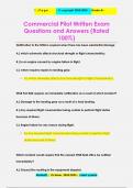 Commercial Pilot Written Exam Questions and Answers &lpar;Rated  100&percnt;&rpar;