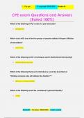 CPE exam Questions and Answers &lpar;Rated 100&percnt;&rpar;