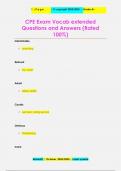 CPE Exam Vocab extended Questions and Answers &lpar;Rated  100&percnt;&rpar;