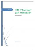 HRB-27 Final Exam pack 2024 solution 