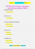 CRT&sol;RRT Exam Review Questions  and Answers &lpar;Rated 100&percnt;&rpar;