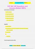CRT TMC RRT Questions and  Answers &lpar;Rated 100&percnt;&rpar;