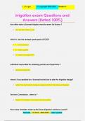 irrigation exam Questions and  Answers &lpar;Rated 100&percnt;&rpar;