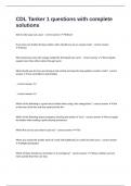 CDL Tanker 1 questions with complete solutions