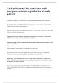 Tanker&sol;Hazmat CDL questions with complete solutions graded A&plus; already passed
