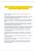 Alaska Property Insurance Exam Questions And Answers Latest Top Score&period;