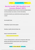 Mental health CMS Questions and  Answers &lpar;Rated 100&percnt;&rpar;