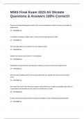 MSIS Final Exam 3223 Ali Okstate Questions & Answers 100&percnt; Correct&excl;&excl;