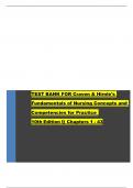 TEST BANK FOR Craven & Hirnle's  Fundamentals of Nursing Concepts and  Competencies for Practice  10th Edition &excl;&vert; Chapters 1 - 43