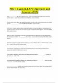 MOT Exam &lpar;LTAP&rpar; Questions and Answersn2024