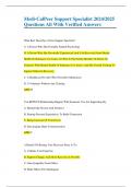 Medi-CalPeer Support Specialist 2024&sol;2025 Questions All With Verified Answers 