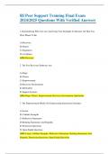 RI Peer Support Training Final Exam 2024&sol;2025 Questions With Verified Answers 
