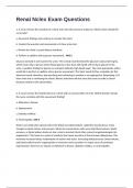 Renal Nclex Exam Questions 2024&sol;2025