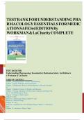 Test Bank for Understanding Pharmacology Essentials for Medication Safety&comma; 3rd Edition by M&period; Linda Workman & LaCharity &vert;&vert;Complete A&plus; Guide