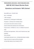 NNP-BC NCC Board Review Exam Questions and Answers 100&percnt; Solved