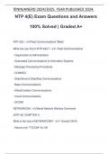 NTP 4&lpar;E&rpar; Exam Questions and Answers 100&percnt; Solved &vert; Graded A&plus;