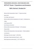 NTP 677 Exam 1 Questions and Answers 100&percnt; Solved &vert; Graded A&plus;
