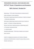NTP 677 Exam 2 Questions and Answers 100&percnt; Solved &vert; Graded A&plus;