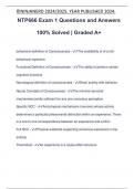 NTP666 Exam 1 Questions and Answers 100&percnt; Solved &vert; Graded A&plus;