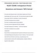 NU 201 Exam PACKAGE DEAL QUESTIONS WITH 100&percnt; CORRRECT ANSWERS &vert; LATEST UPDATE &vert; VERIFIED AND APPROVED 