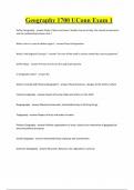 Geography 1700 UConn Exam 1