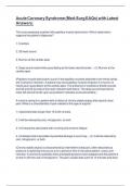 Acute Coronary Syndrome &lpar;Med-Surg EAQs&rpar; with Latest Answers&period;