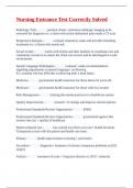Nursing Entrance Test Correctly Solved