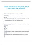 VIVINT SMART HOME PRO FINAL EXAM QUESTIONS AND ANSWERS
