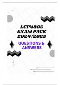 LCP4805 EXAM PACK 2024&sol;2025 &lpar;QUESTIONS & ANSWERS&rpar;