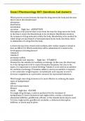 Exam I Pharmacology 807&colon; Questions And Answers 