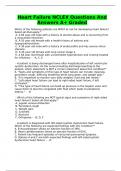 Heart Failure NCLEX Questions And Answers A&plus; Graded