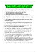 Congestive Heart Failure Practice Questions &lpar;Test &num;5&comma; Fall 2024&rpar;