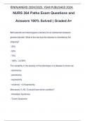 NURS 364 Exam PACKAGE DEAL QUESTIONS WITH 100&percnt; CORRRECT ANSWERS &vert; LATEST UPDATE &vert; VERIFIED AND APPROVED 