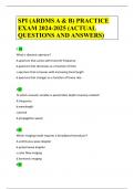 SPI &lpar;ARDMS A & B&rpar; PRACTICE EXAM 2024-2025 &lpar;ACTUAL QUESTIONS AND ANSWERS&rpar;