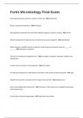 Fortis Microbiology Final Exam 2024&sol;2025