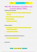 RNC NIC Respiratory Questions and  Answers &lpar;Rated 100&percnt;&rpar;