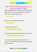 RNC-OB PRACTICE Questions and  Answers &lpar;Rated 100&percnt;&rpar;