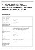 Air Methods Part 135 &vert;2024-2025 latest&vert;COMPREHENSIVE MOST TESTED &lpar;frequently tested&rpar; QUESTIONS AND VERIFIED ANSWERS &vert; GET IT 100&percnt; ACCURATE&excl;&excl;