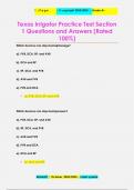 Texas Irrigator Practice Test Section  1 Questions and Answers &lpar;Rated  100&percnt;&rpar;