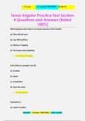 Texas Irrigator Practice Test Section  4 Questions and Answers &lpar;Rated  100&percnt;&rpar;