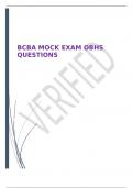BCBA MOCK EXAM OBHS QUESTIONS &vert;GUARANTEED PASS&excl;&excl;