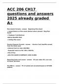 ACC 206 CH17 questions and answers 2025 already graded A&plus;