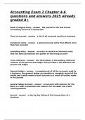 Accounting Exam 2 Chapter 4-6 questions and answers 2025 already graded A&plus;&period;