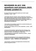 REVIEWER IN ACC 206 questions and answers 2025 already graded A&plus;